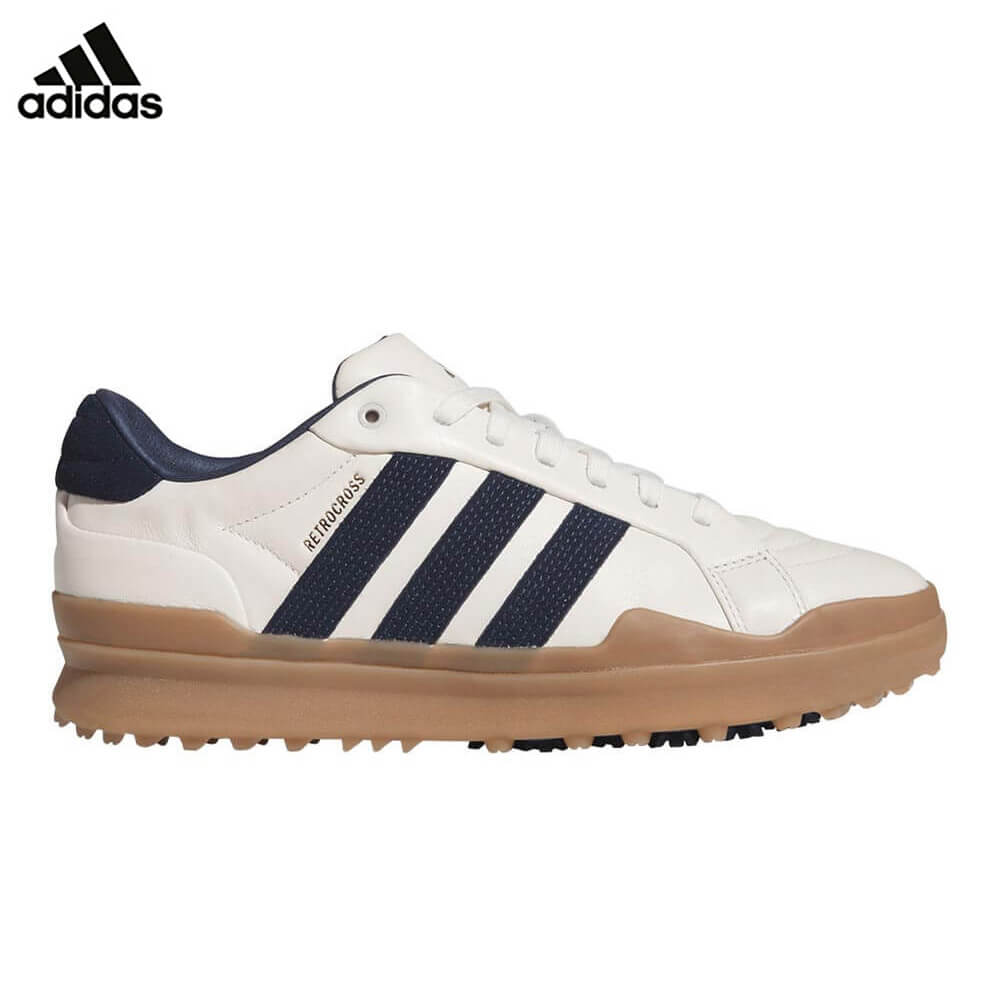 【クーポンで10％OFF！さらにP10倍以上還元！】4/17 12:59まで　 アディダス メンズ RETROCROSS GRIPMORE レトロクロス グリップモア スパイクレス ゴルフシューズ OPJ99 JR1899 チョークホワイト/カレッジネイビー/ガム [2026年モデル] 12,210円