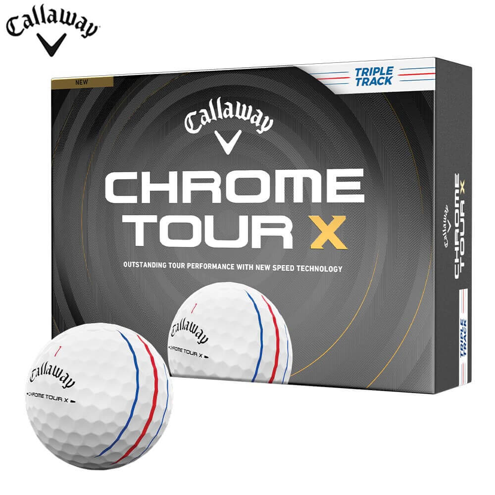 【全品１０％ＯＦＦクーポン配布中♪】4/10 1:59まで　 キャロウェイ CHROME TOUR X クロム ツアーX ゴルフボール　1ダース（12球入り） トリプルトラック ホワイト [2026年モデル]