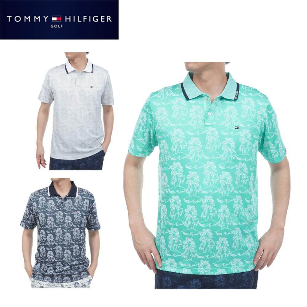 【全品１０％ＯＦＦクーポン配布中♪】4/10 1:59まで　 トミー ヒルフィガー ゴルフ メンズ ヤシジャガード 半袖 ポロシャツ THMA628 ゴルフウェア [2026年春夏モデル]