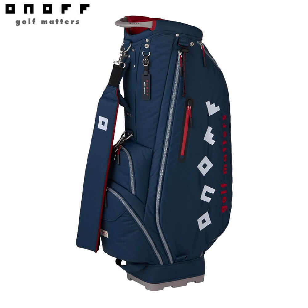 【全品９％ＯＦＦクーポン配布中！　ONOFF オノフ メンズ ナイロンツイル ロゴ キャディバッグ OB3626 04 ネイビー [2026年モデル]｜ゴルフ用品、クラブは有賀園ゴルフ