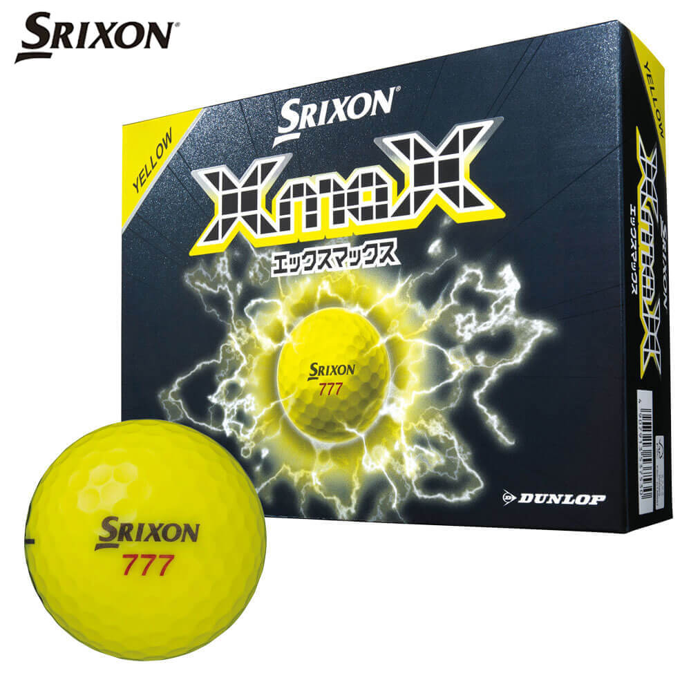 ダンロップ　SRIXON スリクソン XmaX エックスマックス ゴルフボール　1ダース（12球入り）　イエロー [2026年モデル]