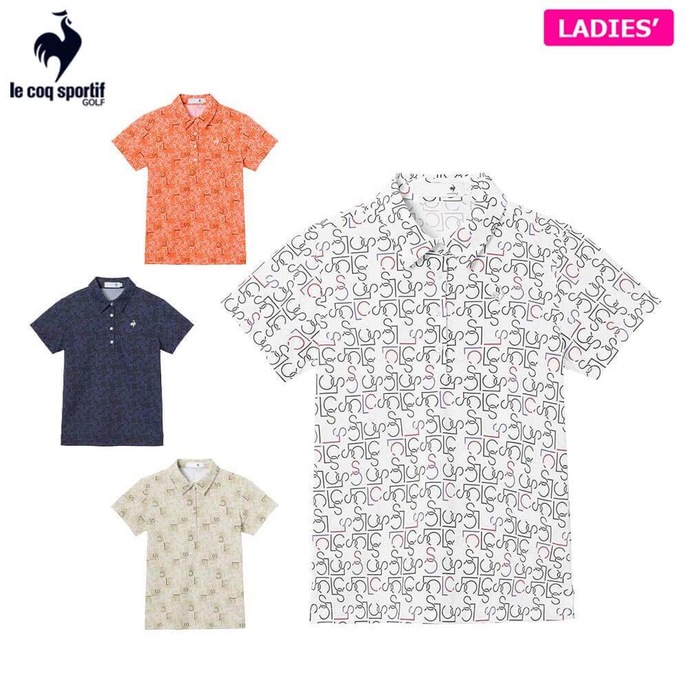 【全品１０％ＯＦＦクーポン配布中♪】4/10 1:59まで　 ルコック レディース 総柄 半袖 ポロシャツ LG6SHS01L ゴルフウェア [2026年春夏モデル]