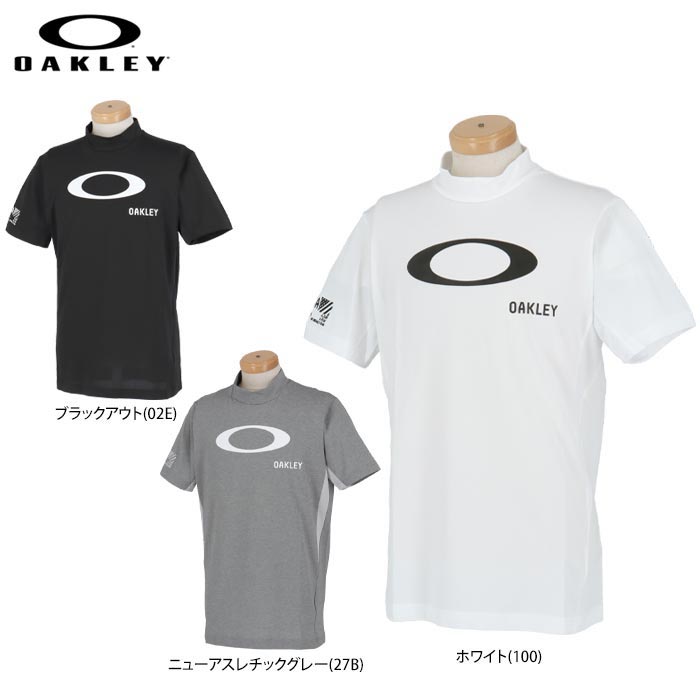 Oakley - 【超美品】オークリー 半袖ハイネックシャツ 黒×白 一部メッシュ調 ティー装着可  メンズ XL ゴルフウェア 2024年モデル Oakley Oakley - 【超美品】オークリー 半袖ハイネックシャツ 黒×白 一