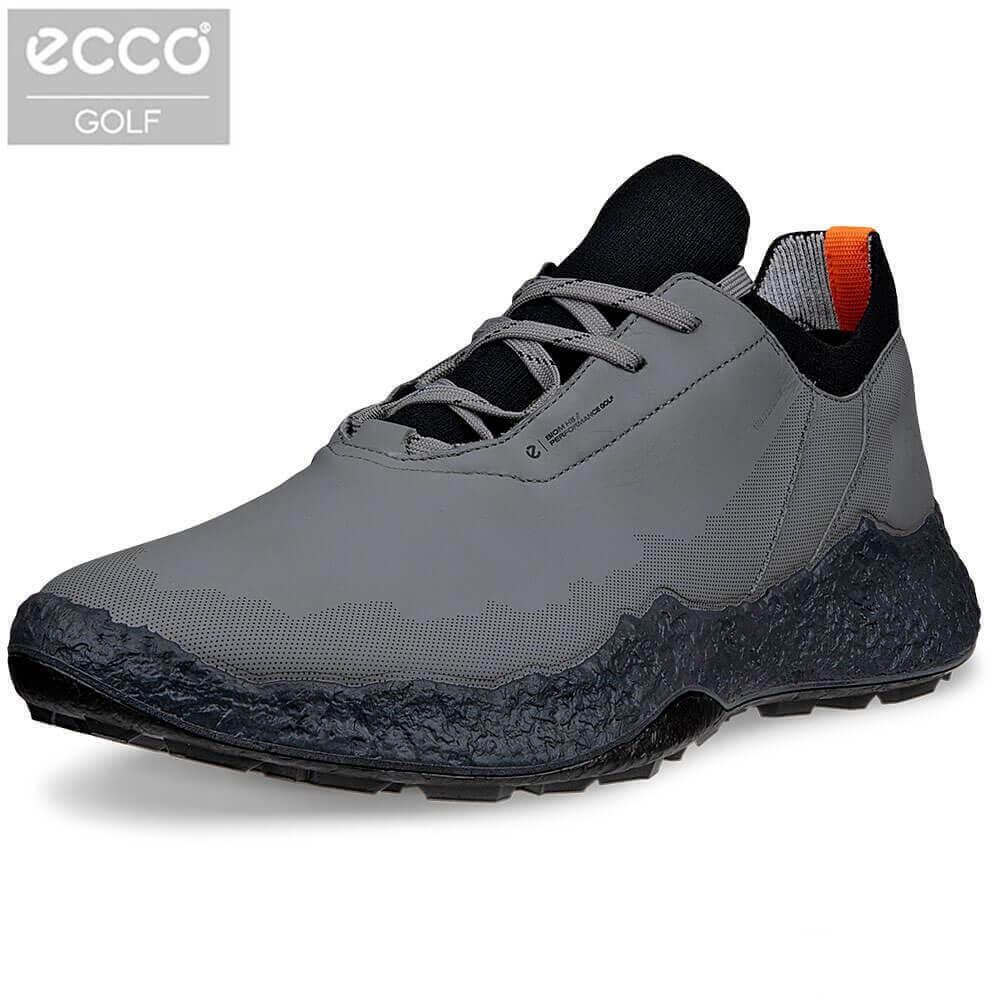 【まとめ買い最大１０％ＯＦＦクーポン配布中！】4/23まで　 ECCO エコー メンズ BIOM H5 バイオム H5 レース スパイクレス ゴルフシューズ 138014 01013 STEEL [2025年モデル]