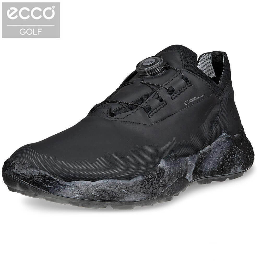 【まとめ買い最大１０％ＯＦＦクーポン配布中！】4/23まで　 ECCO エコー メンズ BIOM H5 BOA バイオム H5 ボア スパイクレス ゴルフシューズ 138024 01001 BLACK [2025年モデル]