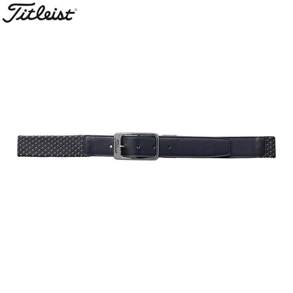 【全品１０％ＯＦＦクーポン配布中♪】4/10 1:59まで　 タイトリスト メンズ ストレッチ メッシュベルト TAABT251 02 ブラック×チャコール ゴルフウェア