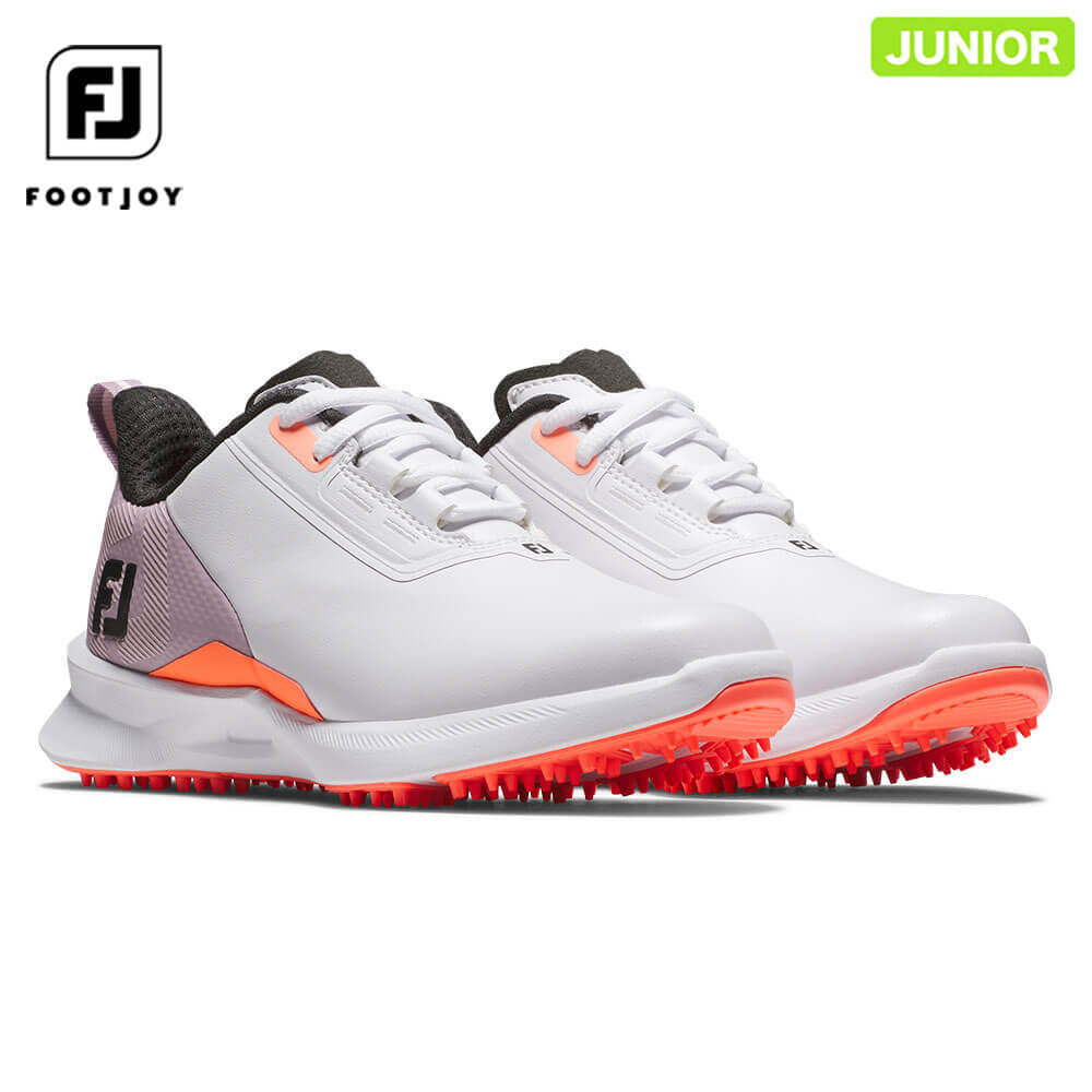 【大決算セール！全品10％OFFクーポン配布中♪】8/2まで　フットジョイ ジュニア FJ JUNIOR FUEL GIRLS Laced フューエル レース ガールズ スパイクレス ゴルフシューズ 48213 ホワイト/ピンク [2025年モデル]｜ゴルフ用品、クラブは有賀園ゴルフ