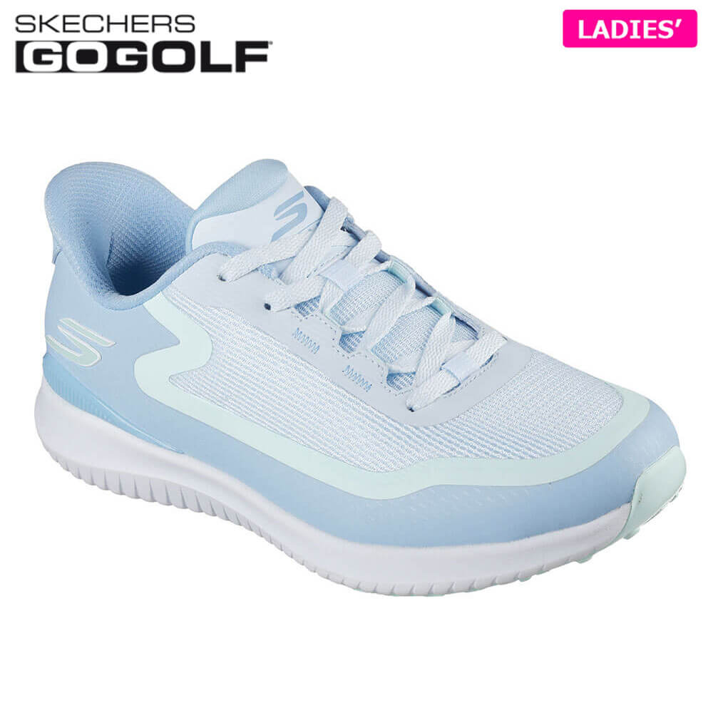 SKECHERS スケッチャーズ レディース GO GOLF FLIGHT SLIP-INS スリップインズ ゴーゴルフ フライト スパイクレス ゴルフシューズ 123131 LTBL ライトブルー [2025年モデル] 特価