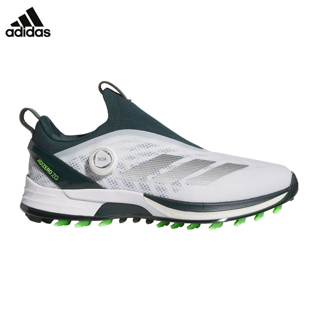 【全品１０％ＯＦＦクーポン配布中♪】4/10 1:59まで　 アディダス メンズ ADIZERO ZG BOA アディゼロ ゼッドジー 25 ボア スパイクレス ゴルフシューズ NLK60 JI4162 フットウェアホワイト/オーロラアイビー/ライムバースト [2025年モデル] 特価