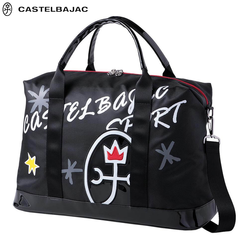 【まとめ買い最大１０％ＯＦＦクーポン配布中！】4/23まで　 カステルバジャック メンズ ロゴデザイン ボストンバッグ CBB036 BK ブラック [2025年モデル]