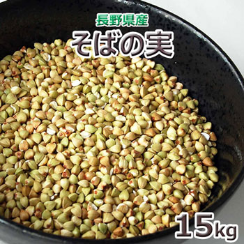 2025年産 長野県産「そばの実（丸抜き）」 １５ｋｇ（５ｋｇ×３袋入れ）