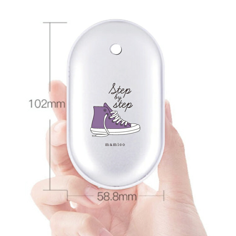 新品 送料無料 名入れ カイロ 充電式 おしゃれ モバイルバッテリー 5000mah 電気カイロ ハンドウォーマー 使い捨てない プレゼント 1個から作れる ギフト 貼らないカイロ エコ Pse認証済 花 花柄 イラスト Qdtek Vn