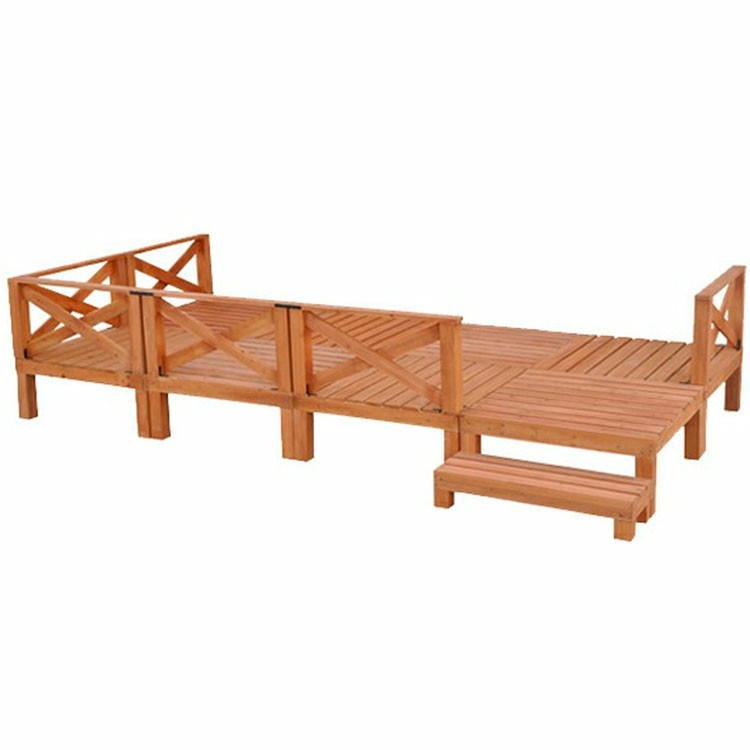 Arimas Roughens Type Garden Decking System Set Of 2 Square
