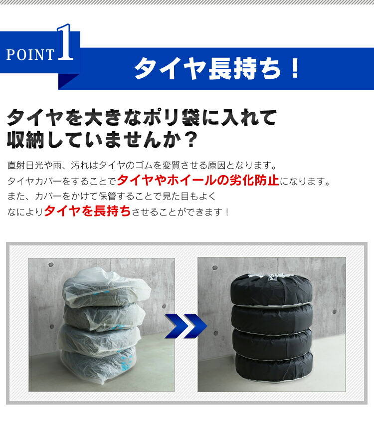 楽天市場 ほぼ全品p3 25日 タイヤラック カバーのみ 4本 Lサイズタイヤカバー Rv車 タイヤ保管 タイヤ収納 車 保管 長持ち 4枚セット タイヤカバータイヤ収納 軽自動車タイヤ収納 タイヤ収納タイヤカバー タイヤ収納 スタッドレス 冬タイヤ 夏タイヤ 収納 D