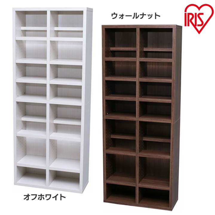 本棚 大容量 ブックシェルフ BKSW-1875 本棚 大容量 ブラウン シェルフ 木製 ラック 北欧 ディスプレイラック 飾り棚 オフホワイト ウォールナット アイリスオーヤマ|工具ワールド ARIMAS