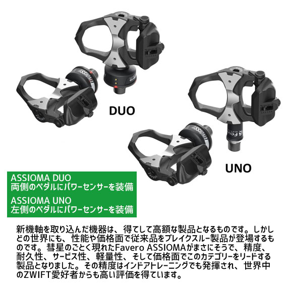 Favero ファベロ ASSIOMA DUO 両側パワーセンサー装備 ペダル 自転車