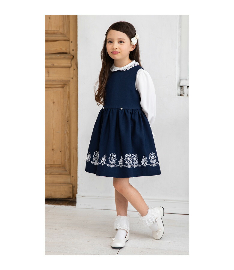 Rakuten 楽天市場 入学式 スーツ 女の子 ワンピース 子供服 卒園 115 1 130 Cm 2点セット ボレロ ワンピース キッズ フォーマル 子供スーツ アンサンブル ネイビー グレー ホワイト 卒園式 結婚式 七五三 発表会 アビゲイル 子供ドレス アリサナ 保存版