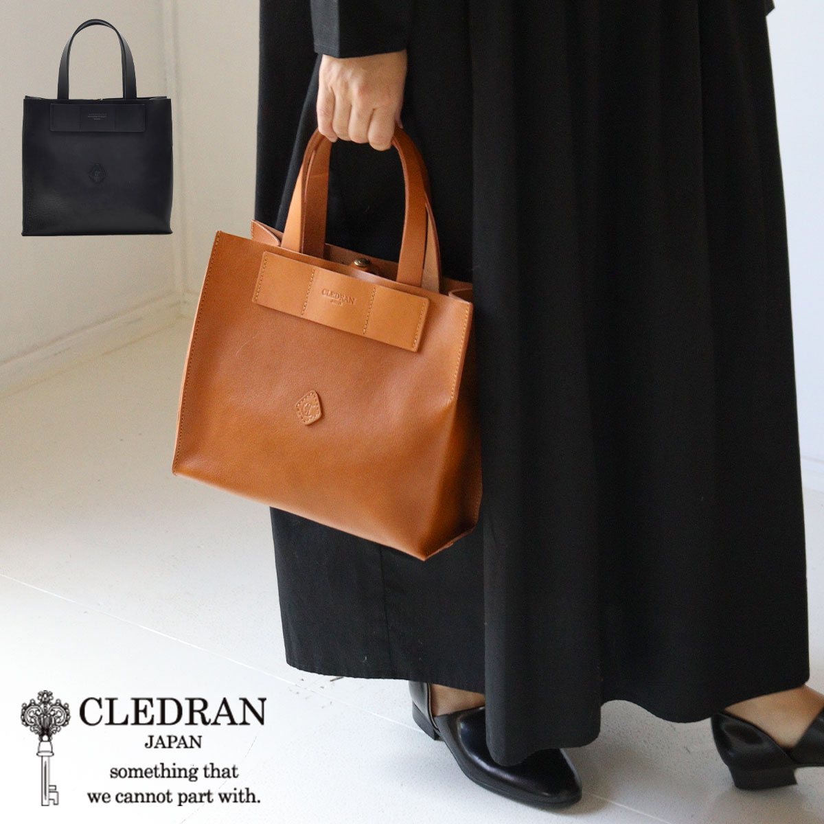 トートバッグ スクエア型 ハンドバッグ CLEDRAN クレドラン NOS(ノス) SQUARE TOTE【日本製】CL3902 【選べるノベルティ】