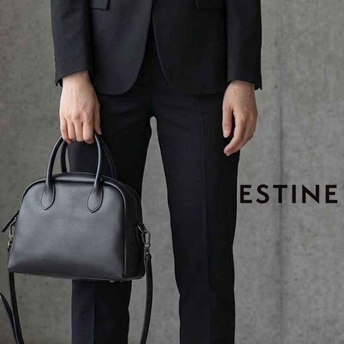 ボストンバッグ　ショルダーバッグ レディース 本革 2WAY レザーバッグ ESTINE エスティーヌ Minura (ミニュラ)　軽量 シンプル 上品 大人ソフトレザー 牛革 本革 日本製 1078961