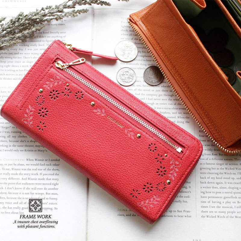 楽天市場 メッセージカード ラッピング無料 L字ファスナー長財布 ボックス型小銭入れ Frame Work フレームワーク プルーズ 山羊革 店頭受取対応商品 かばんと財布の店 アリスタ