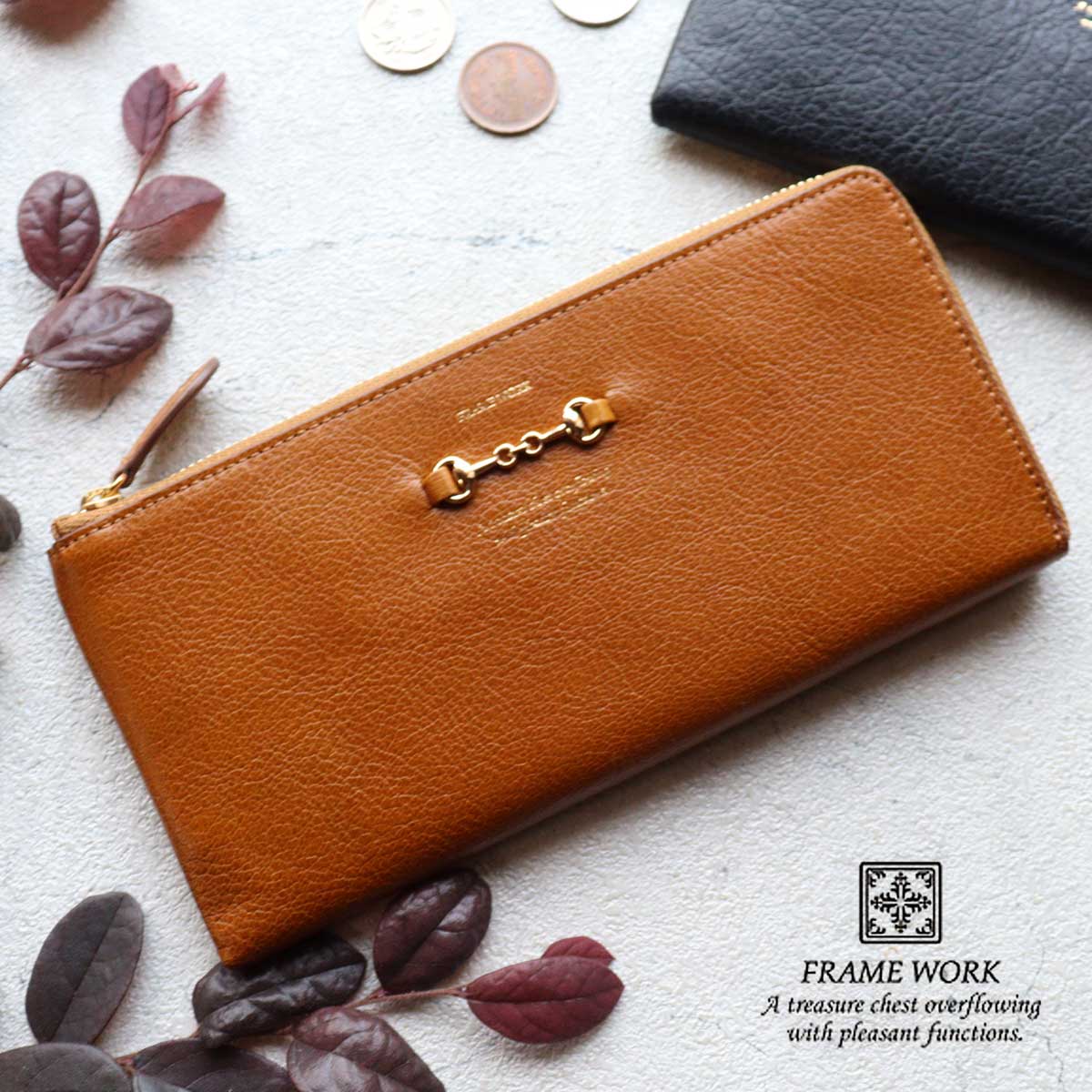 メッセージカード ラッピング無料 薄型l字ファスナー長財布 Frame Work フレームワーク ビット イタリア製牛革 Oswegocountybusiness Com