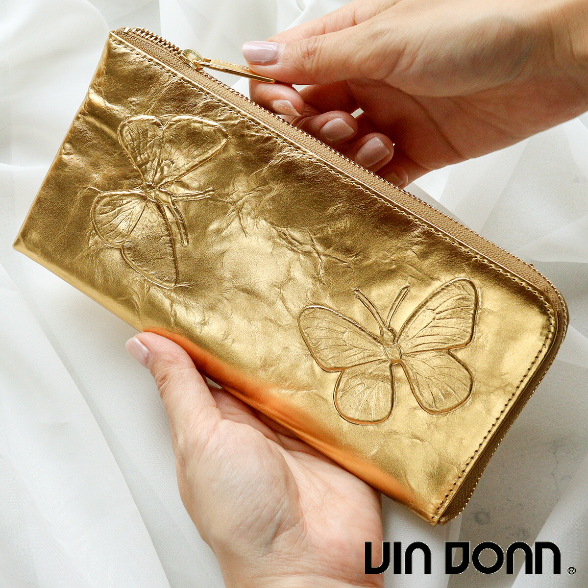 VIA DOAN(ヴィアドアン) DOLCE SHINE(ドルチェシャイン) 薄マチ L字ファスナー長財布 イタリア製牛革 日本製 237-ｇ 【メッセージカード・ラッピング無料】VIADOAN