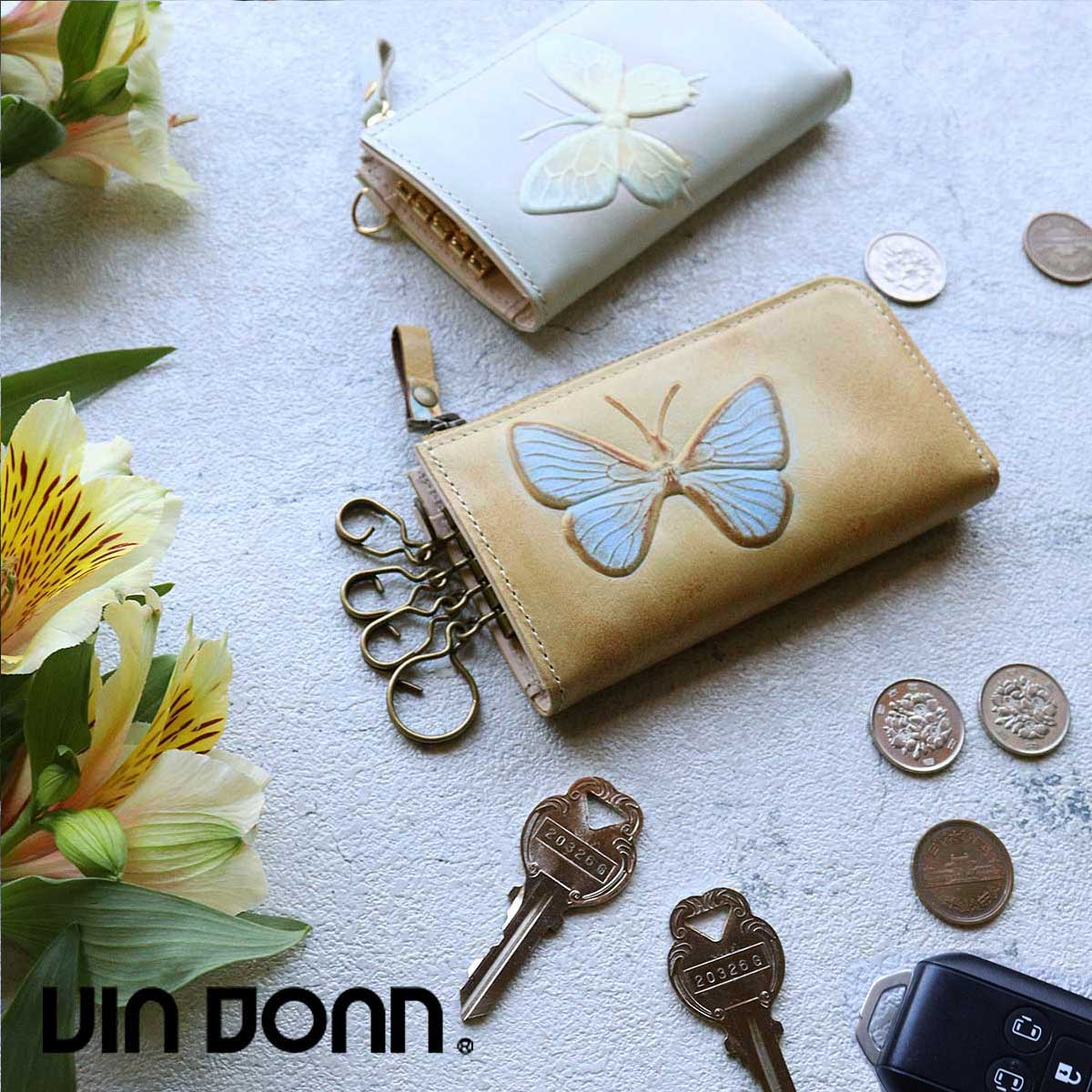 VIA DOAN(ヴィアドアン)DOLCE(ドルチェ)キーケース スマートキー ミニ財布 ミニマム キャッシュレス イタリア製牛革 日本製 250 【メッセージカード・ラッピング無料】VIADOAN