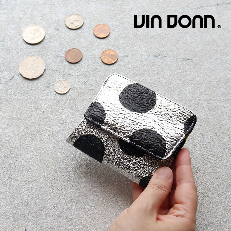 VIA DOAN(ヴィアドアン) Roco(ロコ) ボックス型小銭入れ コインケース 薄マチ財布 dot ドット 豚革 ピッグスキン 日本製 565【動画あり】 VIADOAN