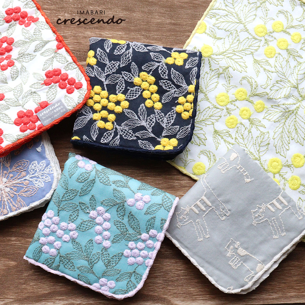 楽天市場】エンブロイダリー タオルハンカチ（パッケージ付き）刺繍