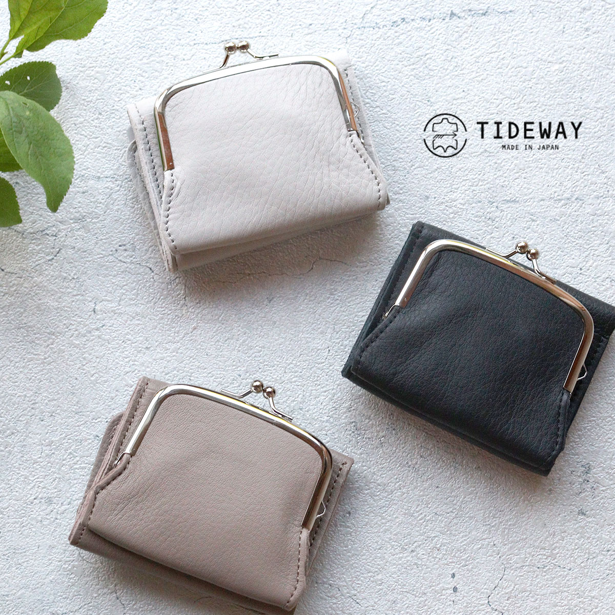 楽天市場】【選べるノベルティ】がま口財布 3つ折り ミニ財布 TIDEWAY 