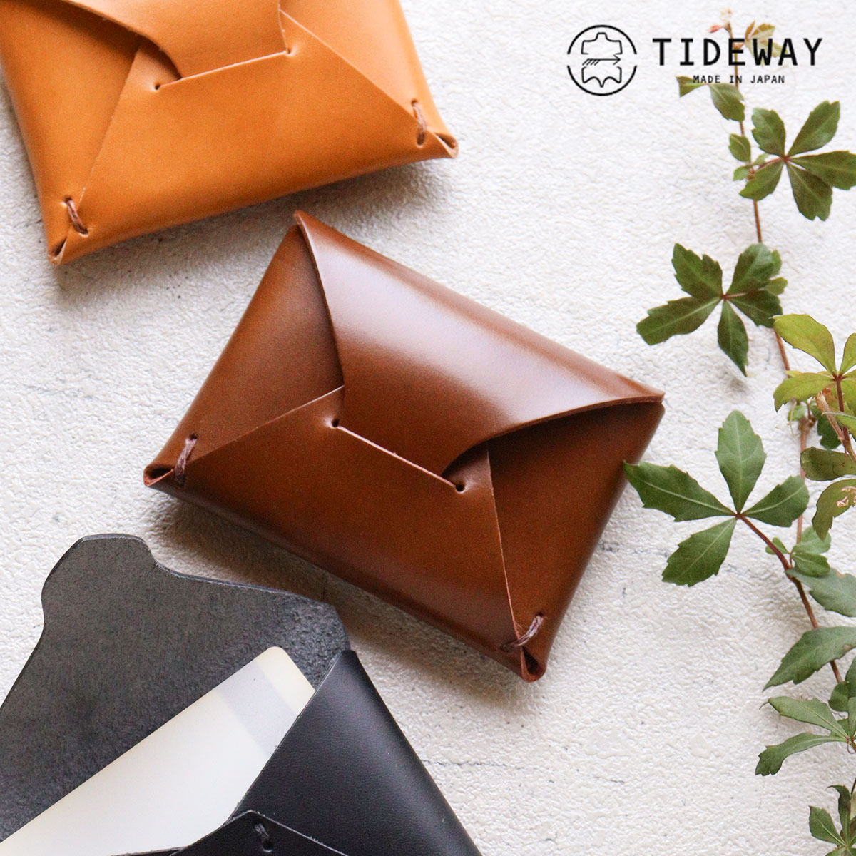 カードケース 名刺入れ ヌメ革 封筒 差し込み式 TIDEWAY タイドウェイ ヌメ NUME ENVELOPE CARD CASE 日本製 T2437 【選べるノベルティ】ゆうパケット配送
