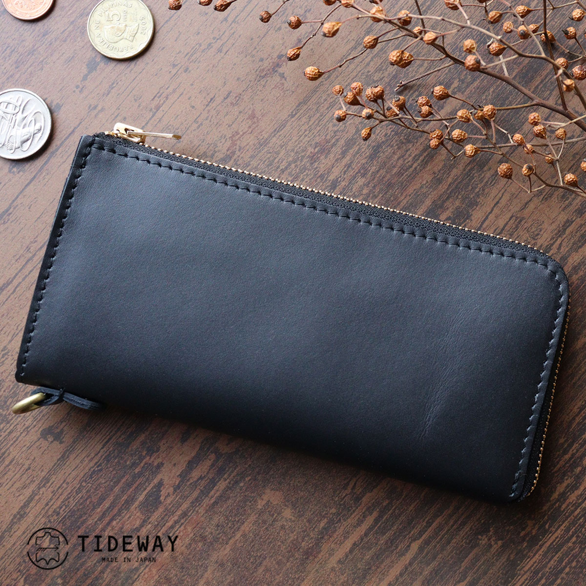 【選べるノベルティ】L字ファスナー長財布 TIDEWAY タイドウェイ Ag+ LONG WALLET 日本製 T3122｜かばんと財布の店　アリスタ