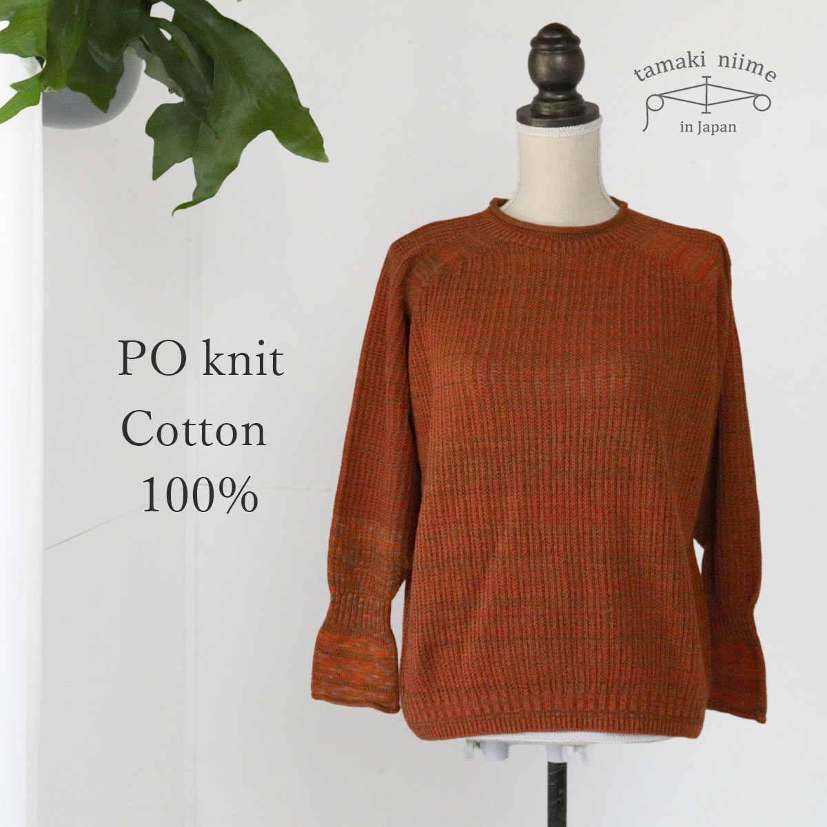 楽天市場】ニット コットン セーター 播州織 コットン PO knit