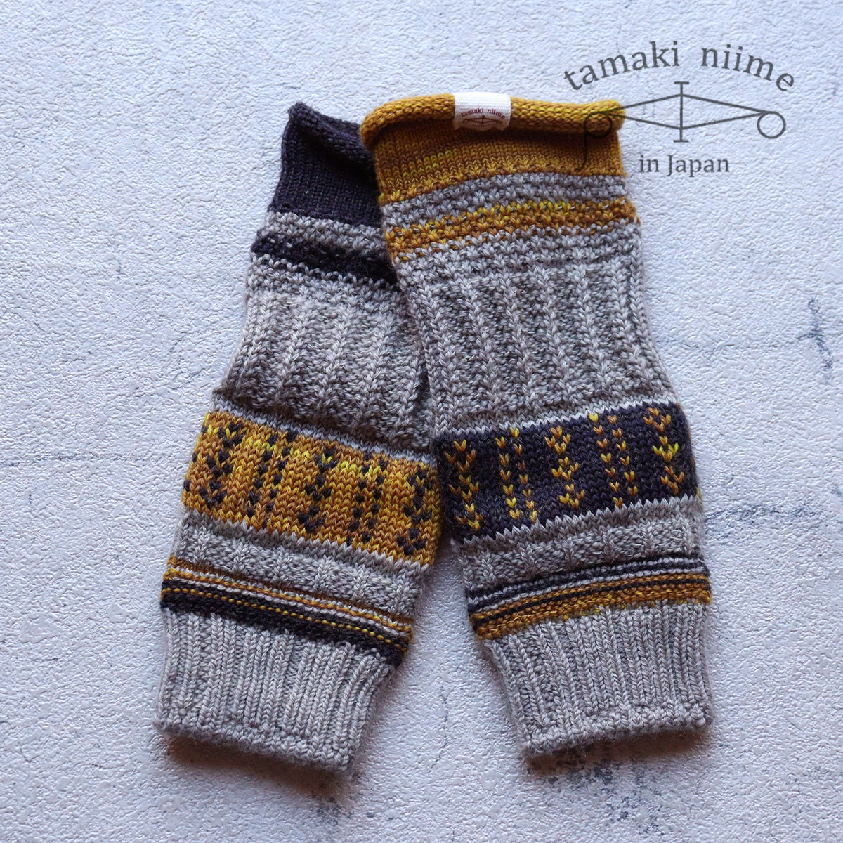 【Wool BOSS 今季再入荷なしです】播州織 ウールアームカバー レッグカバー 手袋 靴下 全て一点もの プレゼントにも。Wool BOSS tamaki niime(玉木新雌) 【メッセージカード・ラッピング無料】