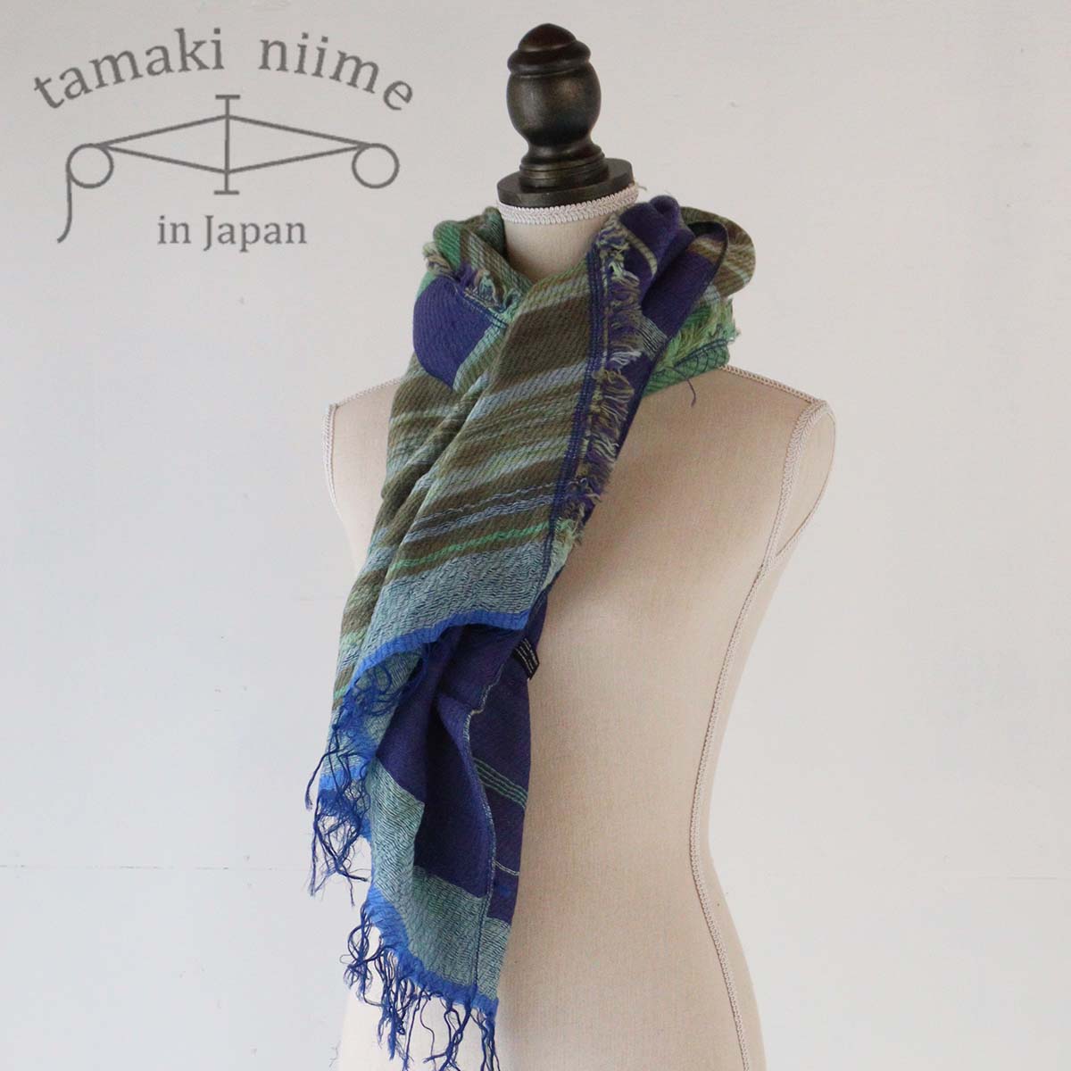 【楽天市場】播州織 ウールコットンショールM roots shawl MIDDLE