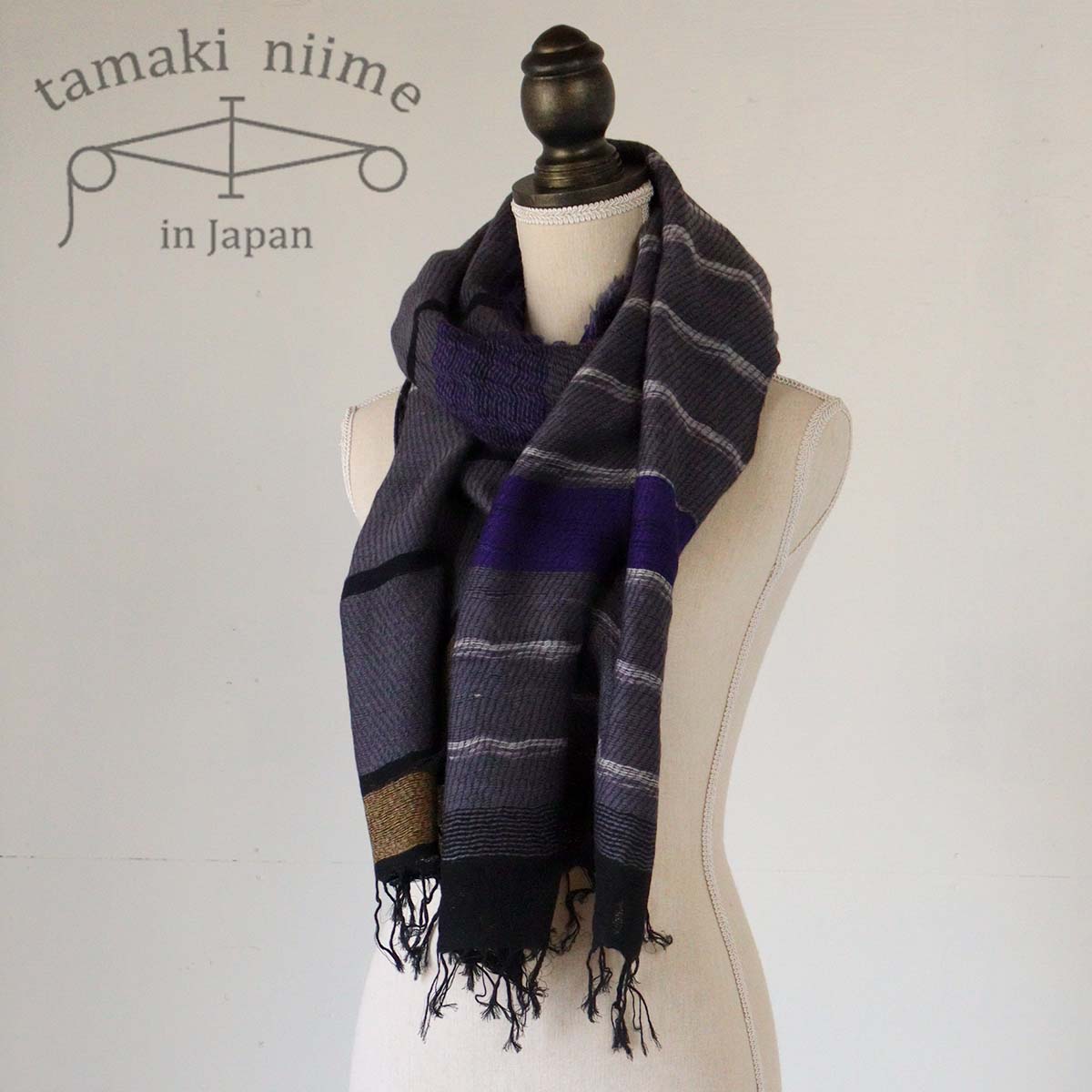 楽天市場】播州織 ウールコットンショールM roots shawl MIDDLE 55×190cm tamakiniime 玉木新雌ストール マフラー  秋冬 ギフト 贈り物 保温(15)【メッセージカード・ラッピング無料】 : かばんと財布の店 アリスタ