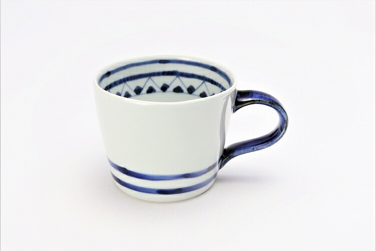 楽天市場】【伊万里焼 川副青山窯 かけわけ 八角マグカップ(外青