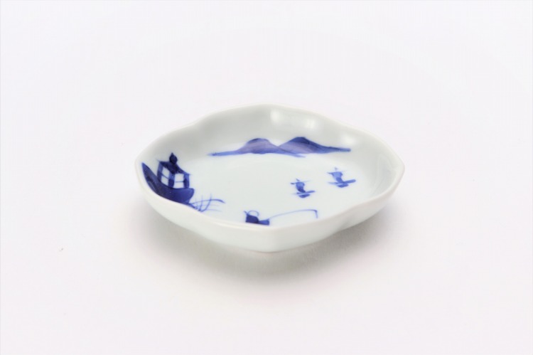 楽天市場】渓山窯 有田焼 染錦亀甲（濃）木甲型小皿 豆皿 小皿