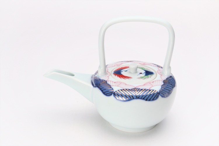 田清窯 染錦青海松鶴絵 屠蘇器 有田焼 磁器 屠蘇器 お正月 おしゃれ 和食器 ギフト プレゼント septicin Com