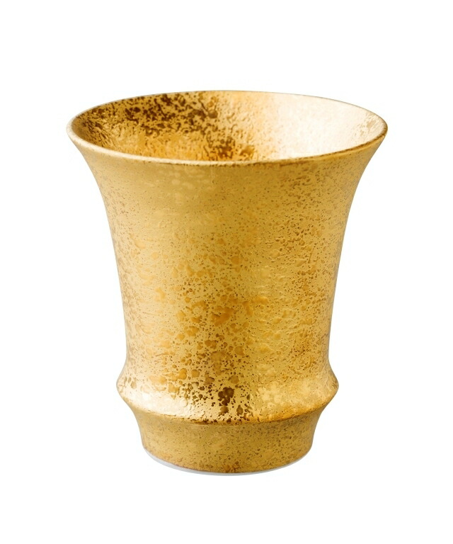 有田焼 匠の蔵 文山窯 金彩 (反) SAKE GLASS (日本酒水のみ)