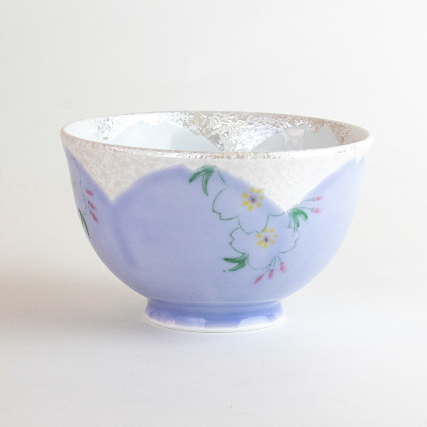 名入れ 茶碗 めし碗 有田焼 波佐見焼 世界に1つのオリジナル名入れギフト 華の舞 紫