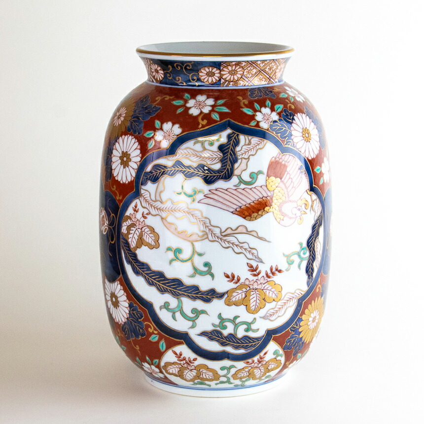 花瓶 おしゃれ 陶器 有田焼 日本製 贈答品 記念品 木箱入り 元禄みやび｜有田焼やきもの市場　店 126,500円
