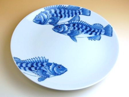 お皿 大きめ 和食器 おしゃれ 有田焼 陶磁器 日本製 かさご １０寸平皿｜有田焼やきもの市場　店