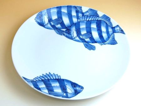 お皿 大きめ 和食器 おしゃれ 有田焼 陶磁器 日本製 石鯛 １０寸平皿｜有田焼やきもの市場　店