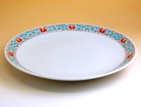 お皿 大きめ 和食器 おしゃれ 有田焼 陶磁器 日本製 錦花唐草 １０寸平皿｜有田焼やきもの市場　店 10,296円
