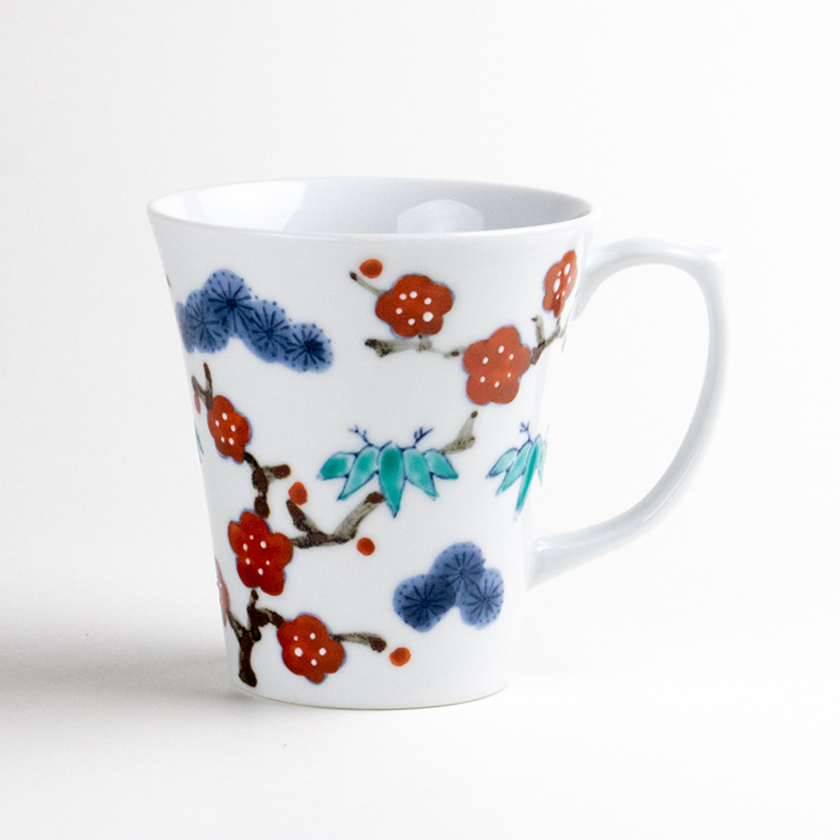 有田焼 鶴松竹梅 フリー カップ 1 個 陶磁器 コップ 鶴 松竹梅 正月 祝い 日本製 手描き 肥前赤絵窯元 鷹巣 かごしまや 有田焼 鶴松竹梅 フリー カップ 1 個 陶磁器 コップ 鶴