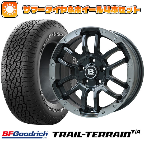 【取付対象】235/60R18 夏タイヤ ホイール4本セット BFグッドリッチ トレールテレーンT/A ORBL (5/114車用) BIGWAY B-LUGNAS FRD(マットブラック/ブラッククリアリム) 18インチ【送料無料】