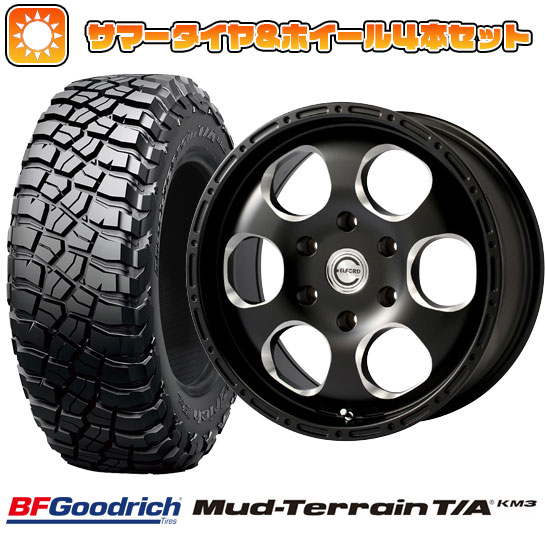 【取付対象】35X12.5R17 夏タイヤ ホイール4本セット BFグッドリッチ マッドテレーンT/A KM3 (6/139車用) ELFORD ブラッドストック 1P 17インチ【送料無料】｜アークタイヤ 店