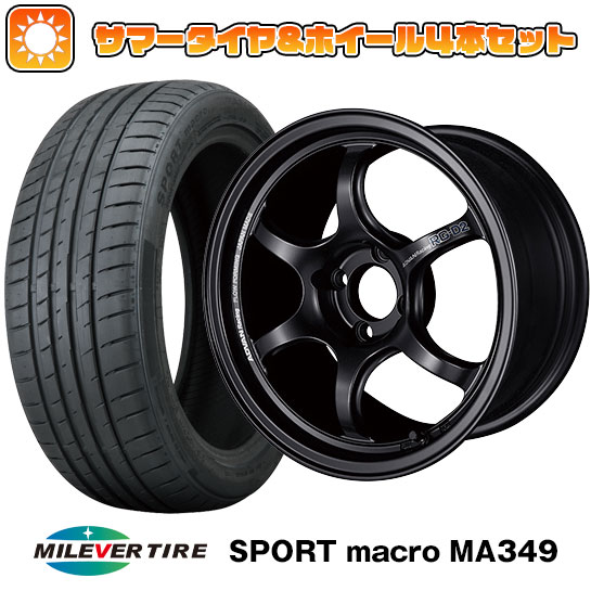 【取付対象】195/50R16 夏タイヤ ホイール4本セット MILEVER スポーツマクロ MA349（限定） (4/100車用) ヨコハマ アドバンレーシング RG-DII 16インチ【送料無料】