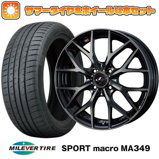 【取付対象】195/50R16 夏タイヤ ホイール4本セット MILEVER スポーツマクロ MA349(限定) (4/100車用) WEDS レオニス MX 16インチ【送料無料】